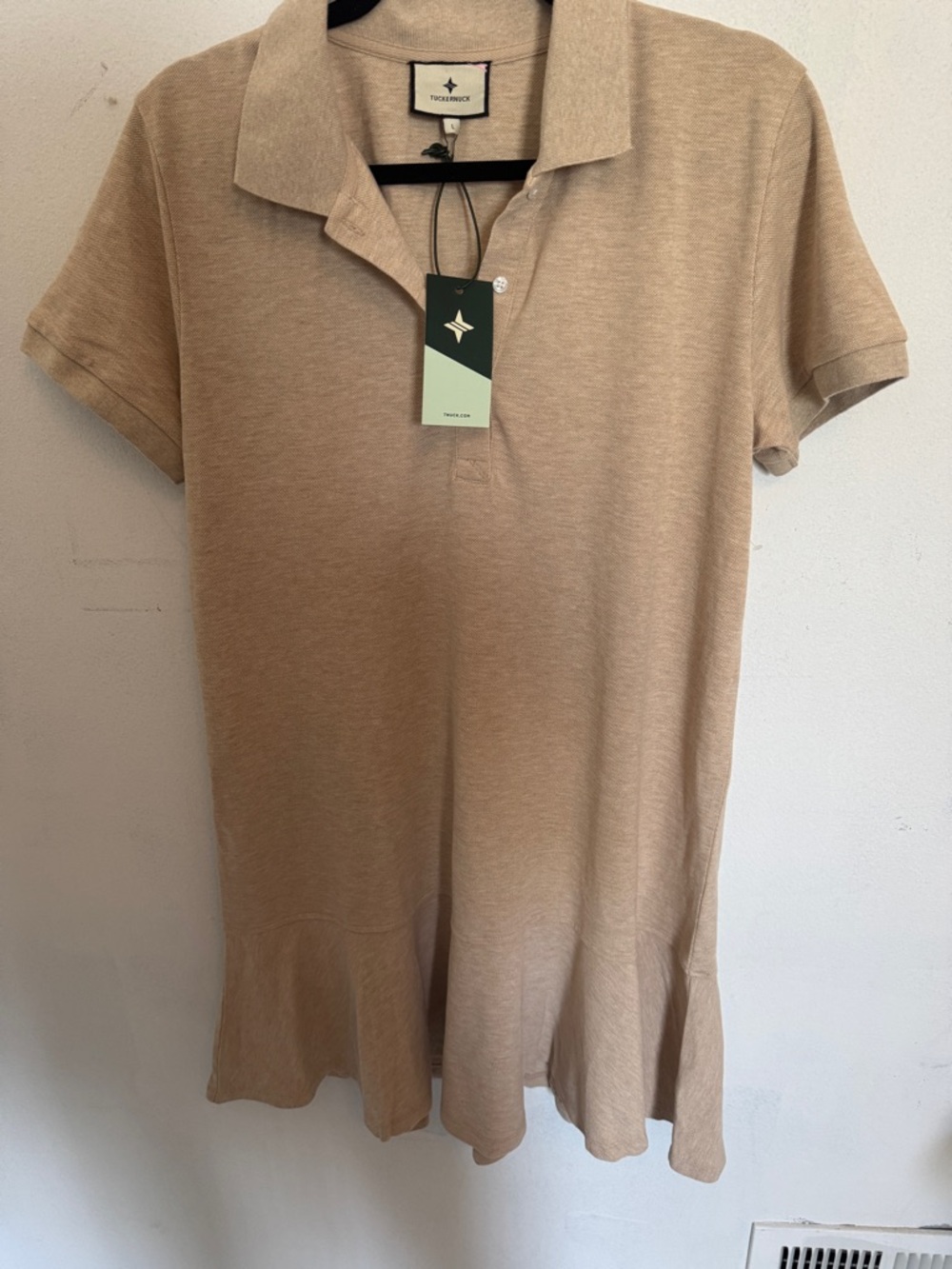 Tuckernuck Neutral Beige Polo Tank Dress